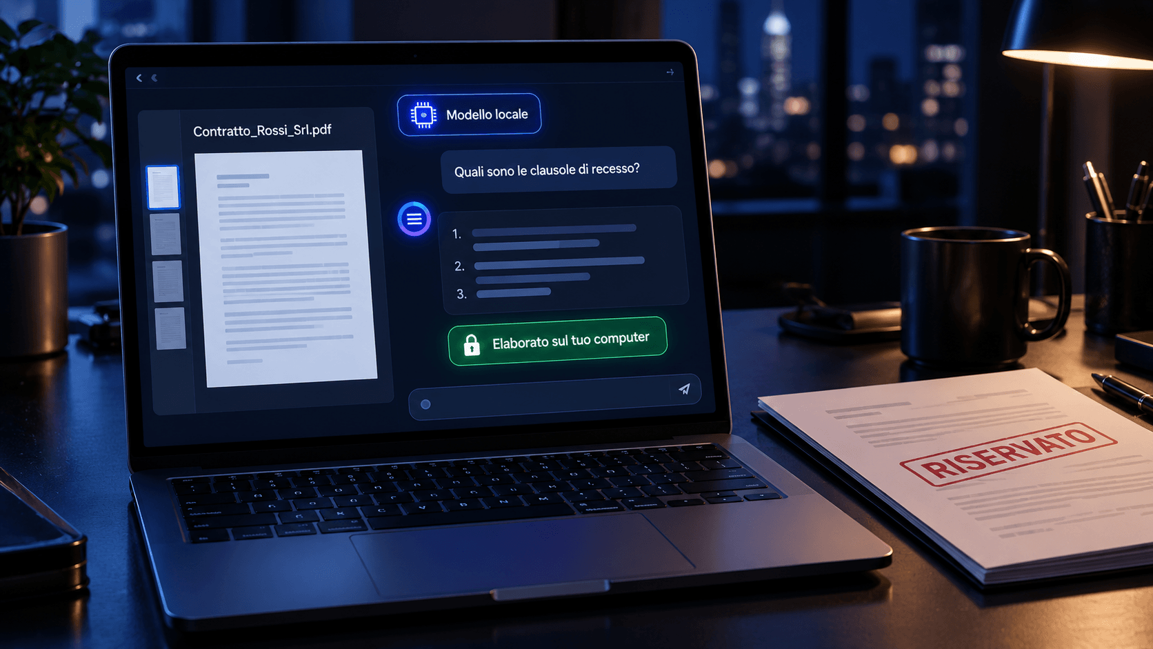 Un’AI locale che risponde su documenti riservati senza internet